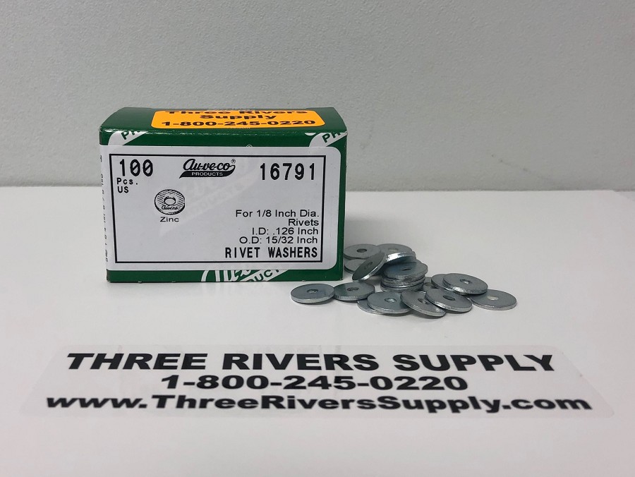 1/8" Diameter Hole RIVET WASHER ZINC 100/bx